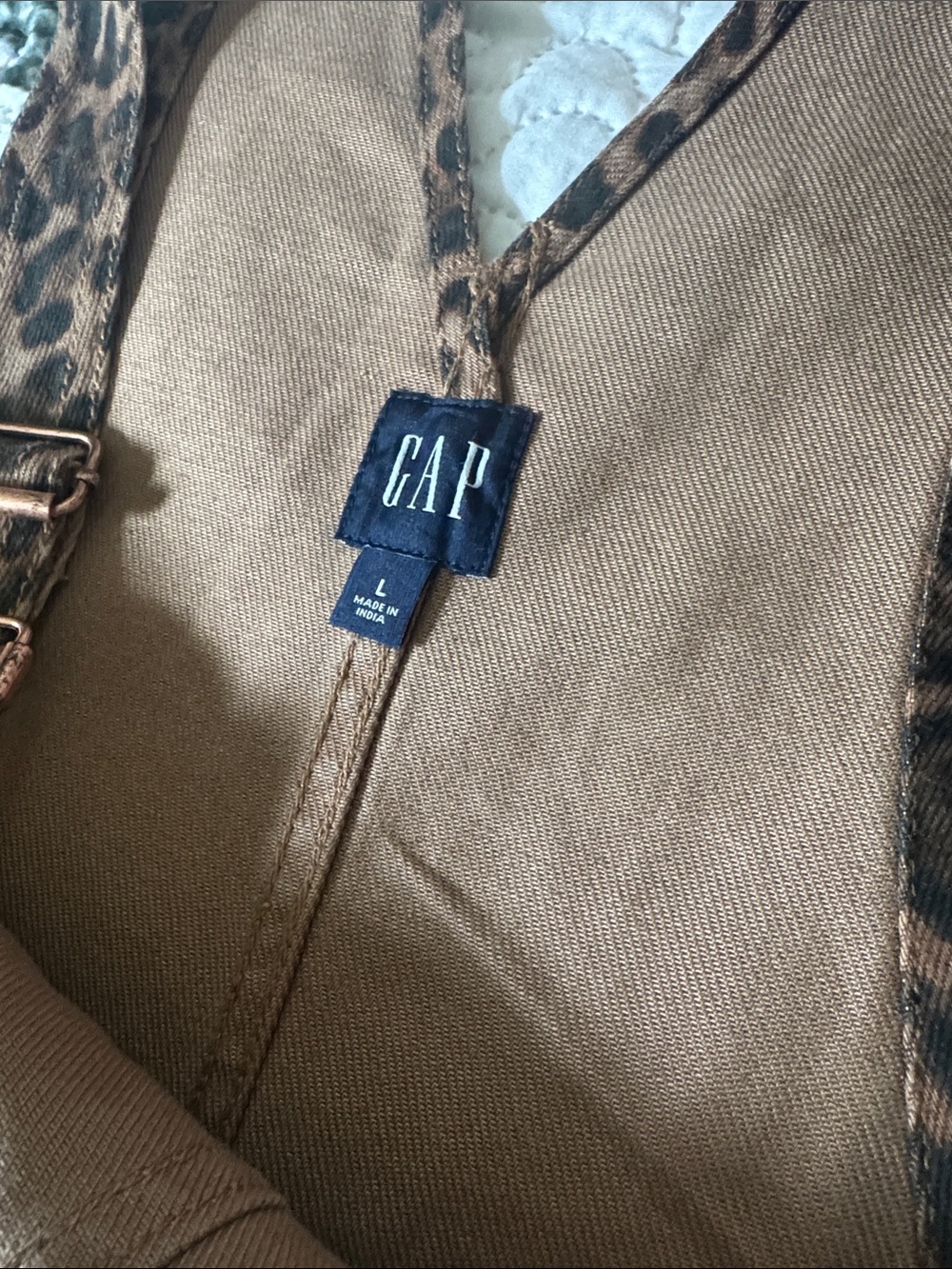 GAP Leopard Print Oversized Jumpsuit - barrel leg overalls Brown & Black - Picture 2 of 6